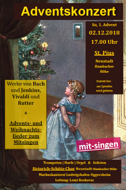 Plakat Adventskonzert - Heinrich-Schütz-Chor Neustadt